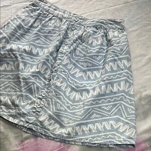 Mossimo Supply Co. A-Line Skirt - Light Blue and White